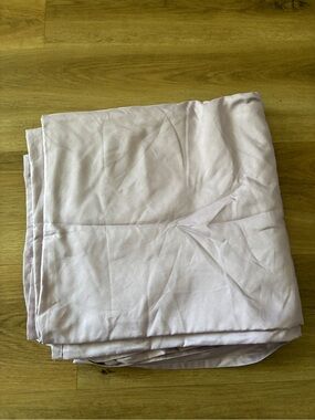 Amazon Basics King Flat Sheet Light Lavender Soft Polyester Bedding
